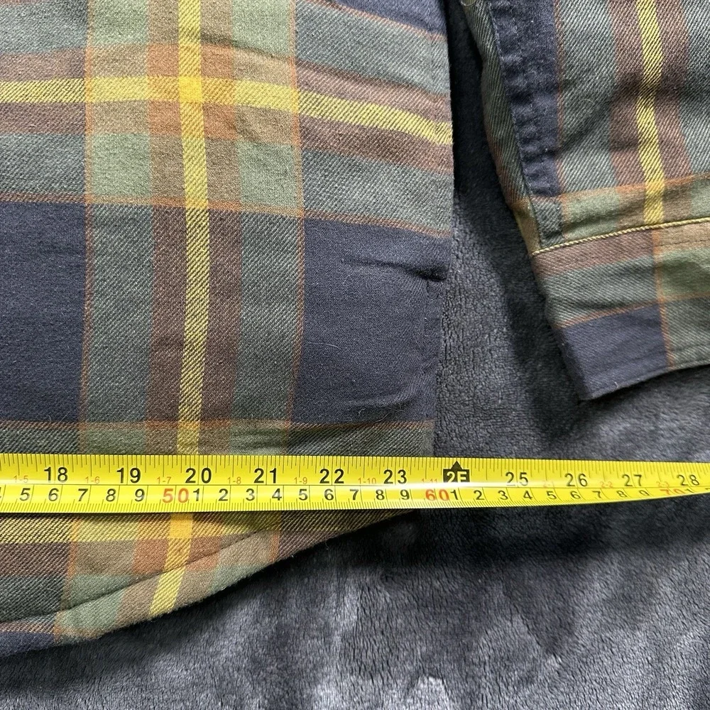 Wrangler Jacket Mens LARGE Red‎ Hooded Lined Flannel Shirt Shacket Side Pockets